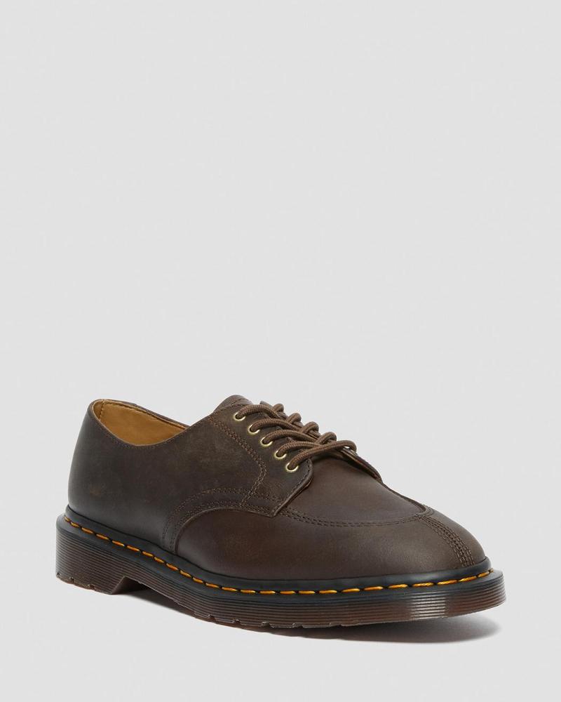 Dr Martens 2046 Crazy Horse Leren Oxford Schoenen Heren Donkerbruin | NL 206GSO